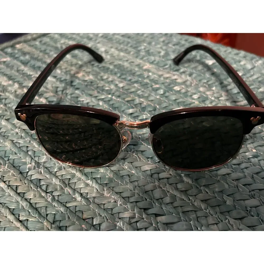 Disney Sunglasses with Maui Jim Hard Case Black Frame UV Protection
